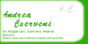 andrea cserveni business card